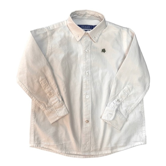 COPY - Bailey Boys White Size 5 Roscoe Oxford Button Down Shirt - Picture 4 of 6